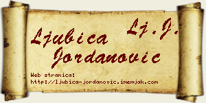 Ljubica Jordanović vizit kartica